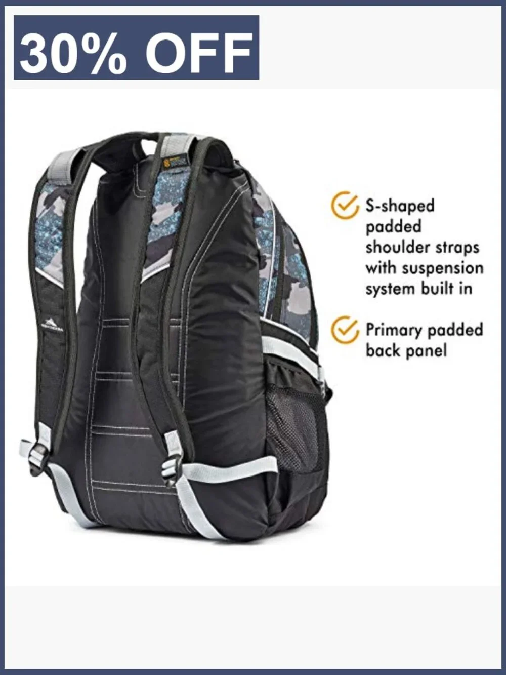 High Sierra Loop Backpack with Tablet Sleeve, 33L, Nylon, One Size